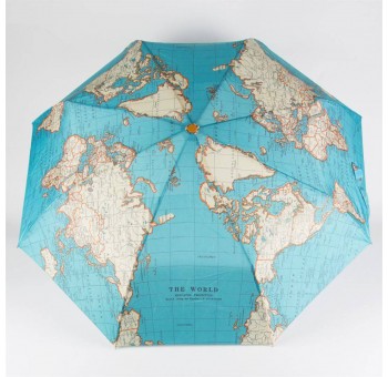 Paraguas plegable adulto Mapa vintage