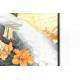 Set 2 cuadros Pavo Real sobre fondo floral 100x100