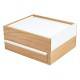 Caja joyero de sobremesa madera natural cajón