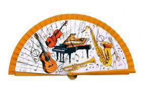 Abanico diseño instrumentos musicales