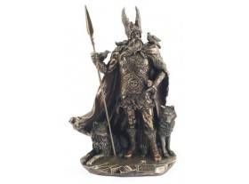 Figura escultura Odin resina bronce envejecido
