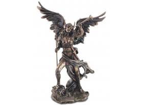 Figura escultura Arcángel Gabriel resina bronce envejecido