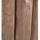 Taburete Elias redondo troncos verticales madera teka natural