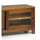 Mueble TV Gorman 3 cajones 1 puerta cristal madera caoba natural