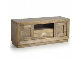 Mueble TV Awen 1 cajón 2 puertas 1 hueco madera mindi natural