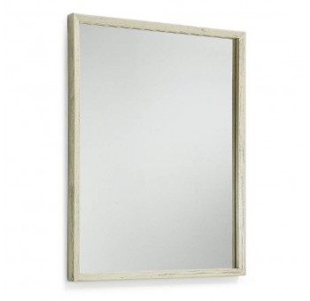 Espejo pared Elina madera blanco envejecido 80x100