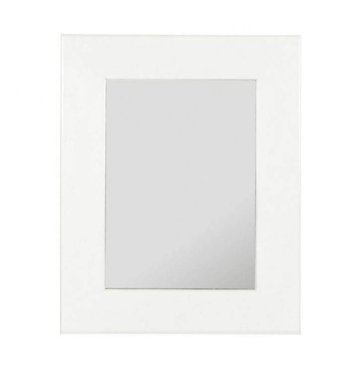 Espejo pared Fridberg madera caoba blanco 80x100