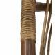 Sillón ovalado Dinah madera caoba bambú ratán natural