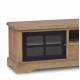 Mueble TV Pickler 1 cajón 2 puertas madera mindi natural negro