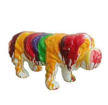 Figura decorativa Perro poliresina multicolor