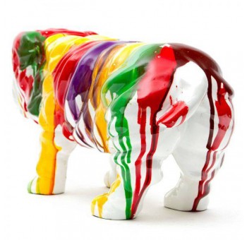 Figura decorativa Perro poliresina multicolor