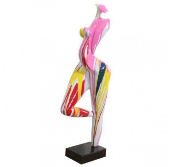 Figura decorativa femenina Hazel poliresina multicolor