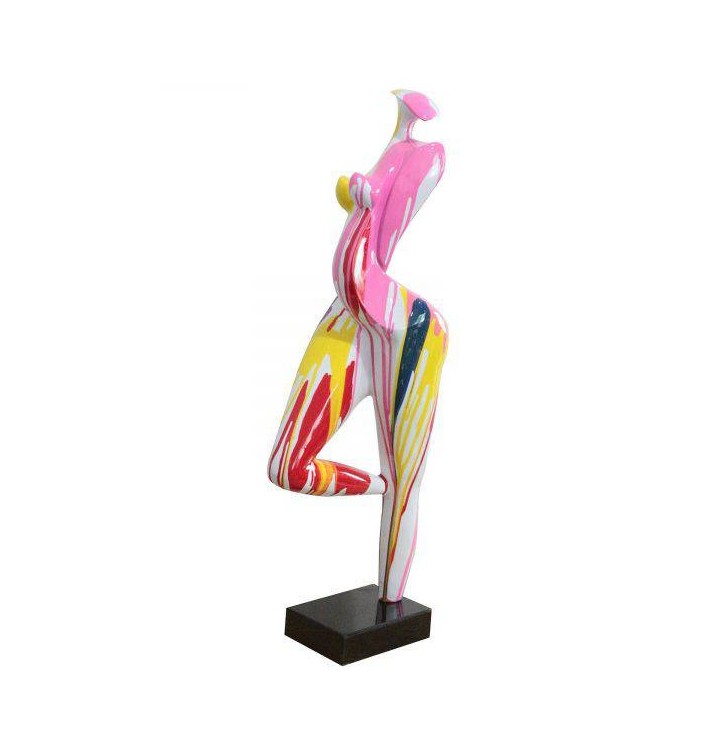 Figura decorativa femenina Hazel poliresina multicolor