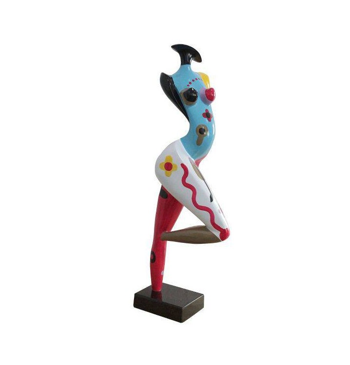Figura decorativa femenina Margot poliresina multicolor