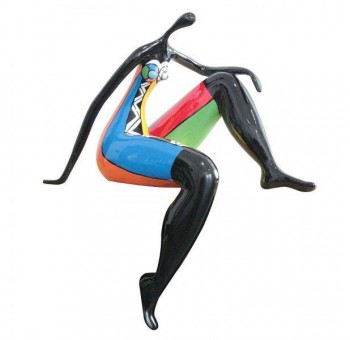 Figura decorativa femenina Yasmine poliresina multicolor