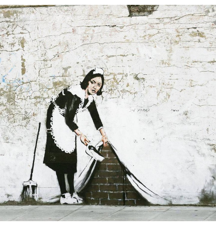 Cuadro lienzo Banksy Mujer barriendo