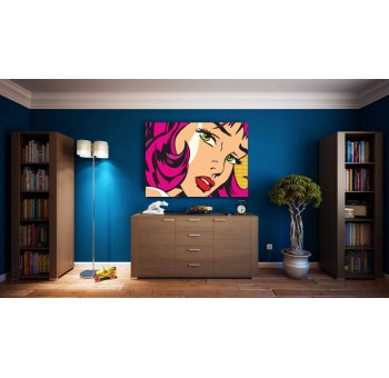 Cuadro lienzo Lichtenstein mujer 110x80