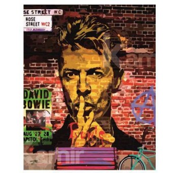 Cuadro lienzo David Bowie muro 50x40