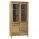 Armario vitrina Saullac 2 puertas madera color natural