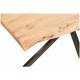 Mesa comedor madera acacia natural patas metal negras