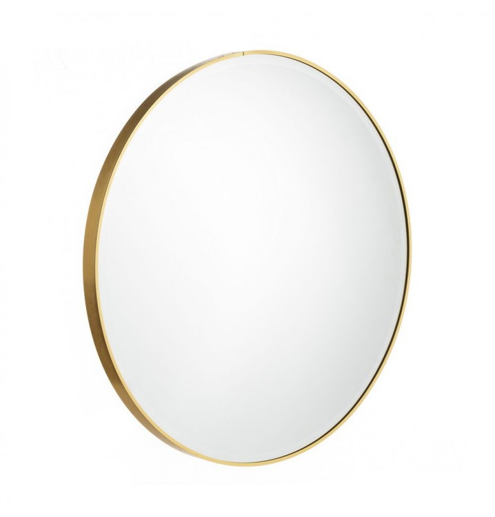 Espejo pared Stephani redondo metal dorado 60x60