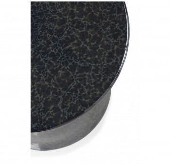 Taburete mesa auxiliar Bergesen cerámica azul oscuro