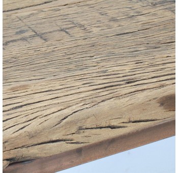 Consola Muri madera reciclada patas hierro cobre
