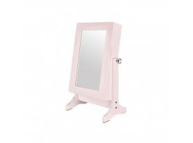 Joyero con espejo 1 puerta madera rosa