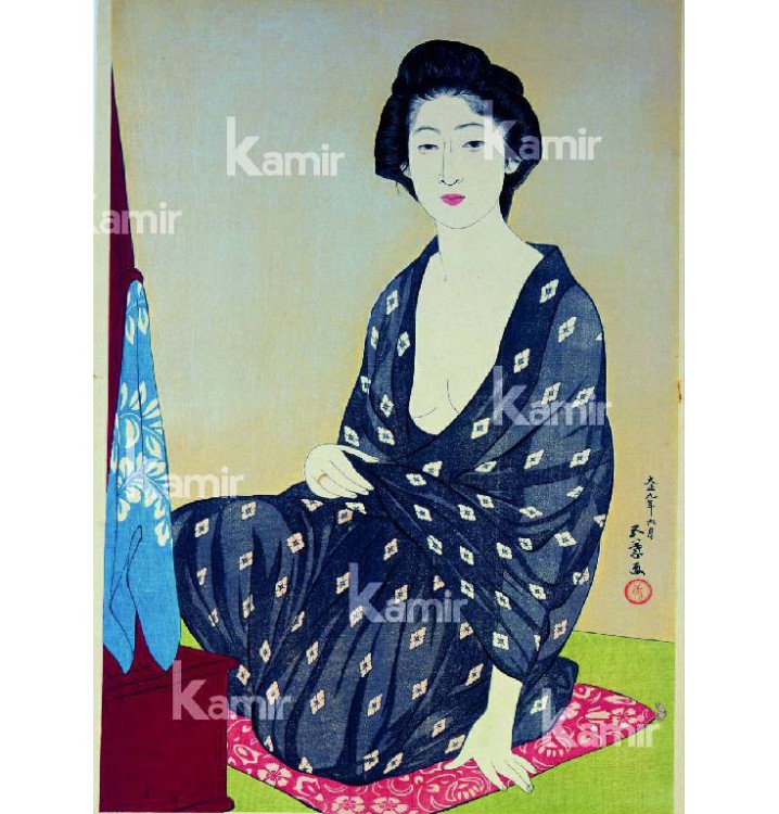 Cuadro lienzo mujer Japonesa Costumbrista 110x80