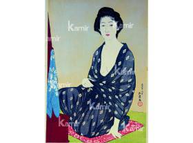 Cuadro lienzo mujer Japonesa Costumbrista 110x80