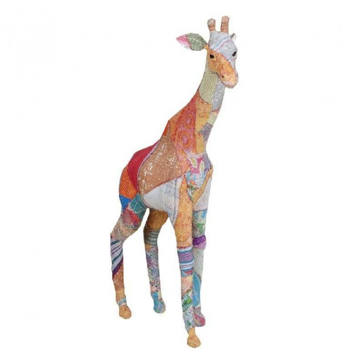 Jirafa figura decorativa algodón multicolor A150