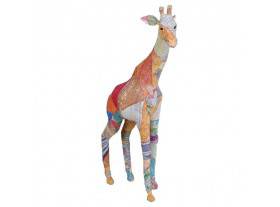 Jirafa figura decorativa algodón multicolor A150