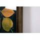 Set 2 cuadros Hojas lámina impresa y cristal marco madera abeto