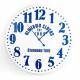Reloj de pared Standard Time metal madera blanco azul