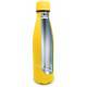 Botella amarillo liso doble pared térmica acero