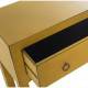 Consola Niwa 1 cajón madera álamo amarillo metal dorado