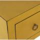 Consola Niwa 1 cajón madera álamo amarillo metal dorado