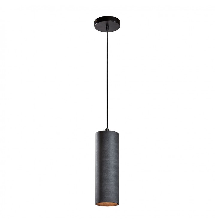 Lámpara de techo Isonoe cilindro acero gris