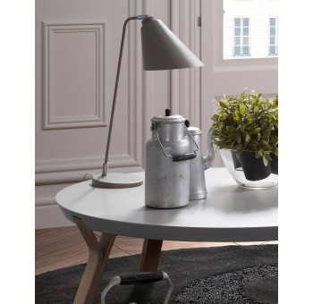 Lámpara de mesa Helike flexo metal gris