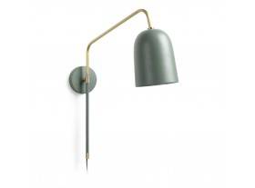 Lámpara aplique pared Veillet metal verde y dorado
