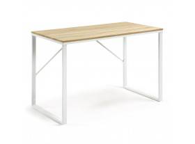 Mesa escritorio Smith madera patas blancas metal