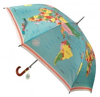 Paraguas Mapa Mundo vintage retro unisex