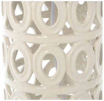 Lámpara sobremesa Elisa cerámica poliéster blanco