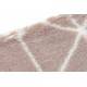 Alfombra pasillo Chafer poliéster blanco rosa 60x240
