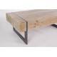 Mesa de centro Hesse madera abeto patas hierro