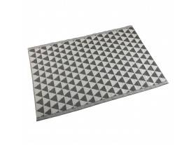 Alfombra de exterior triángulos gris 180x120