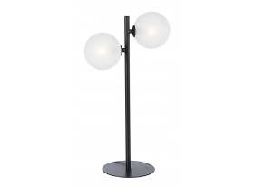 Lámpara de mesa Antero globos blancos metal negro