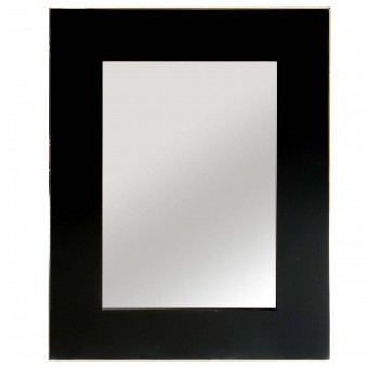 Espejo de pared Muxerath negro madera