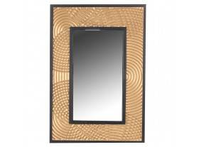 Espejo de pared Baltinava grabado dorado negro