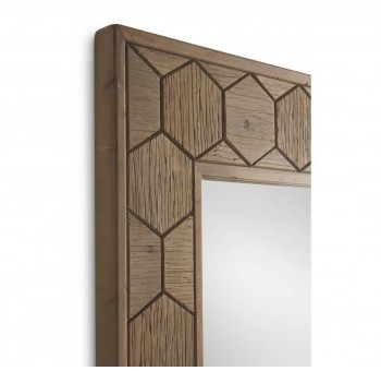 Espejo de suelo Hexagon madera fresno